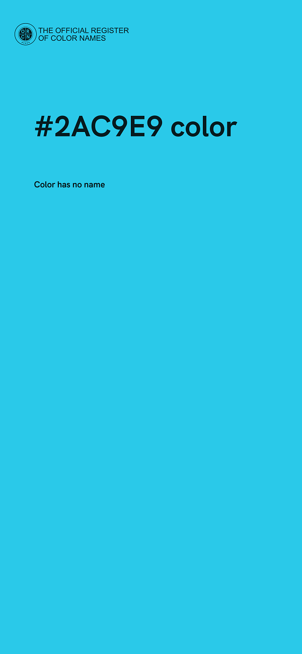 #2AC9E9 color image