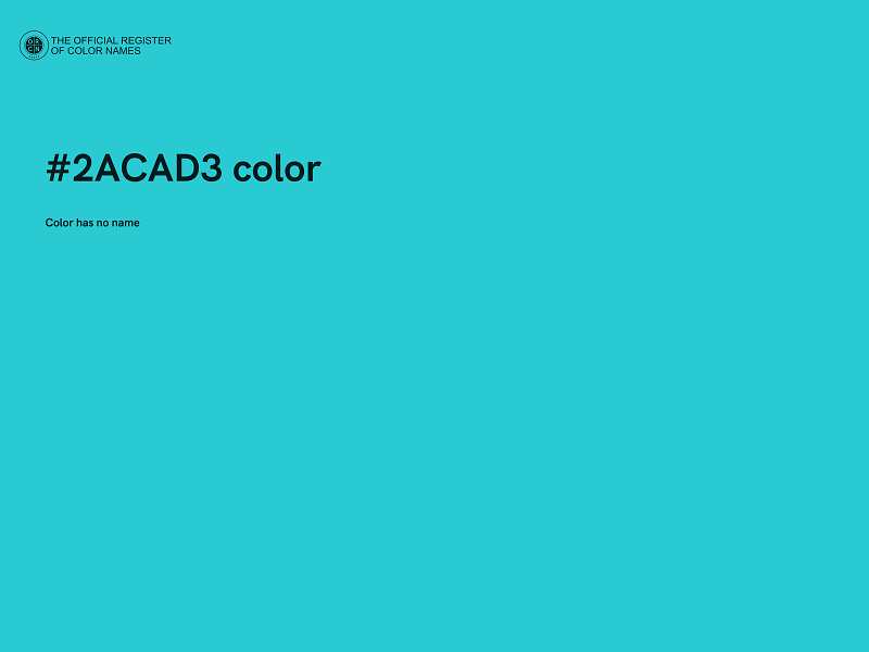#2ACAD3 color image