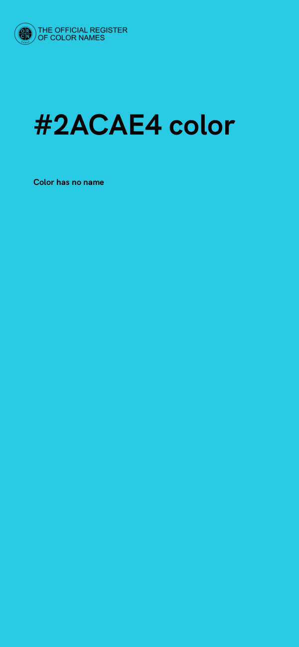 #2ACAE4 color image