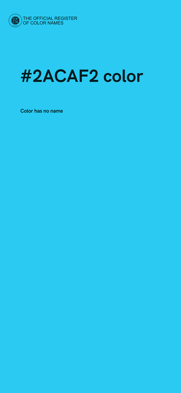 #2ACAF2 color image