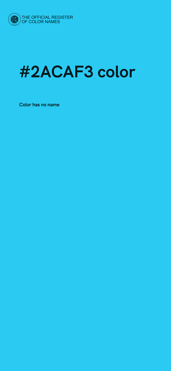 #2ACAF3 color image