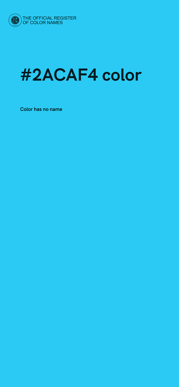 #2ACAF4 color image