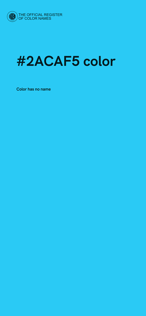 #2ACAF5 color image