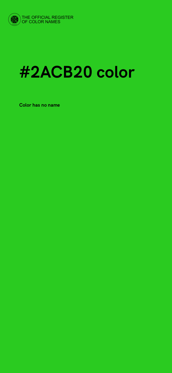 #2ACB20 color image