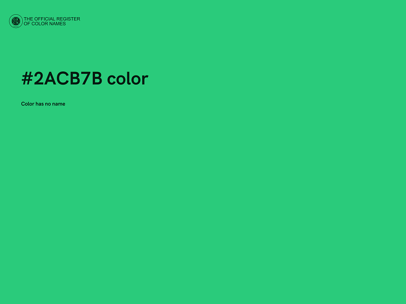 #2ACB7B color image