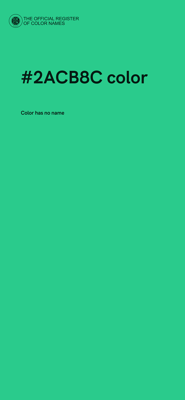 #2ACB8C color image