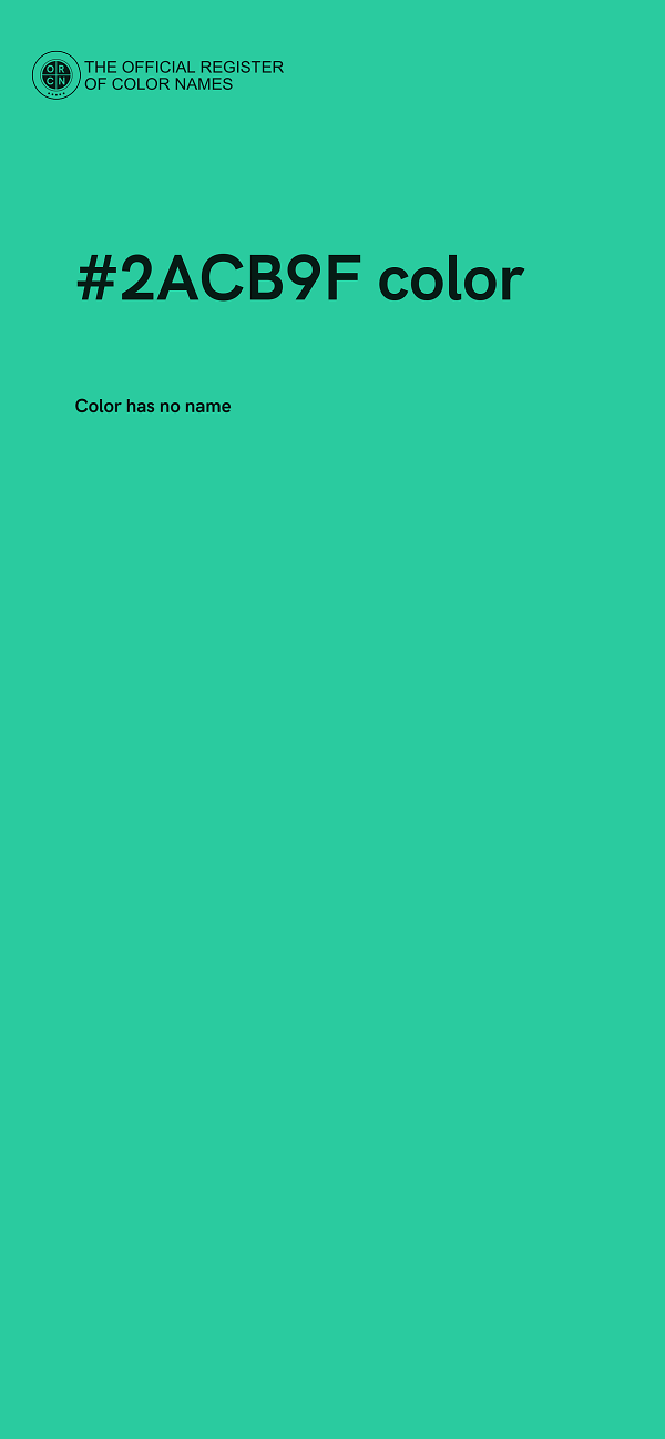 #2ACB9F color image