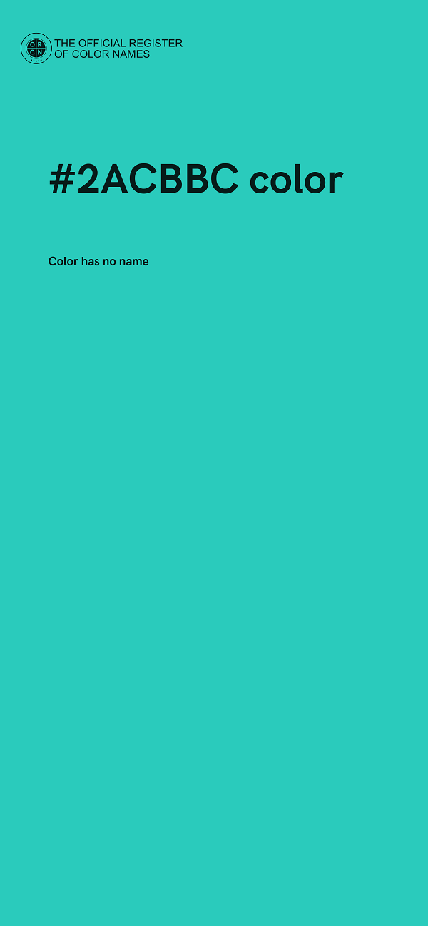#2ACBBC color image