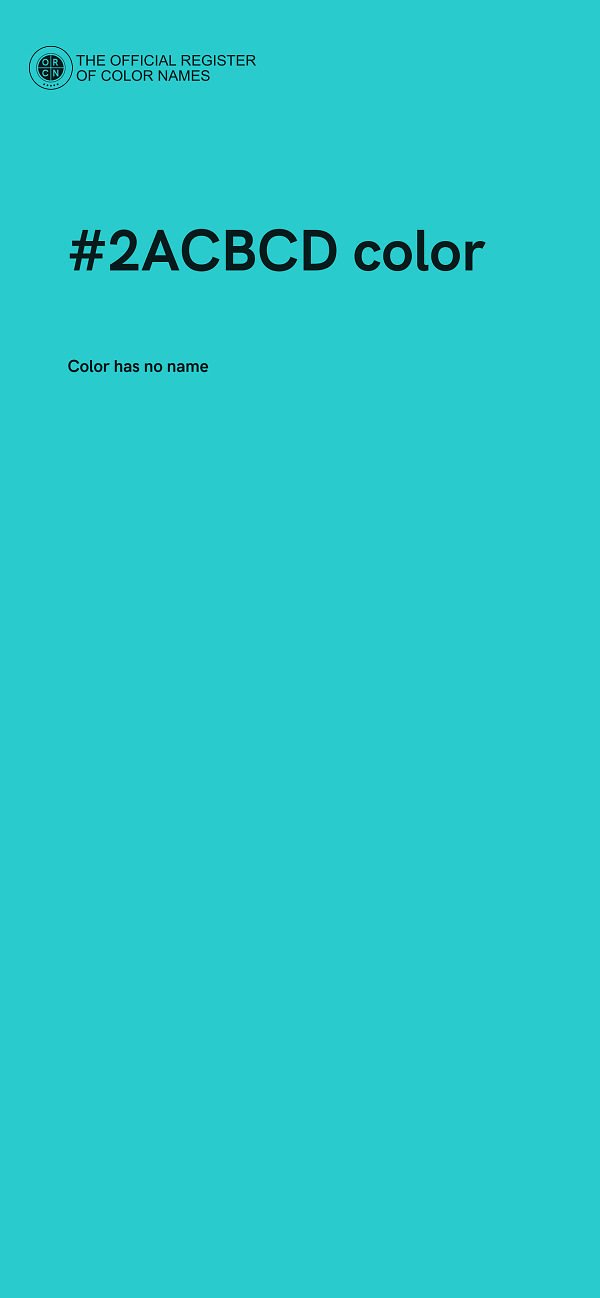#2ACBCD color image
