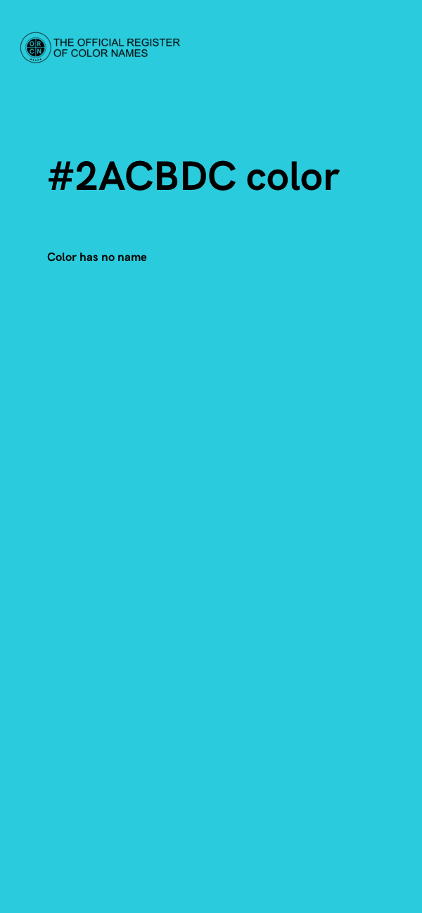 #2ACBDC color image