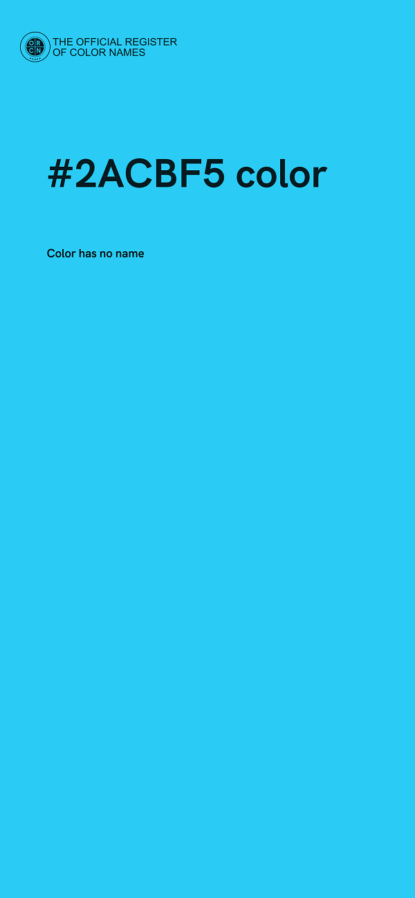 #2ACBF5 color image