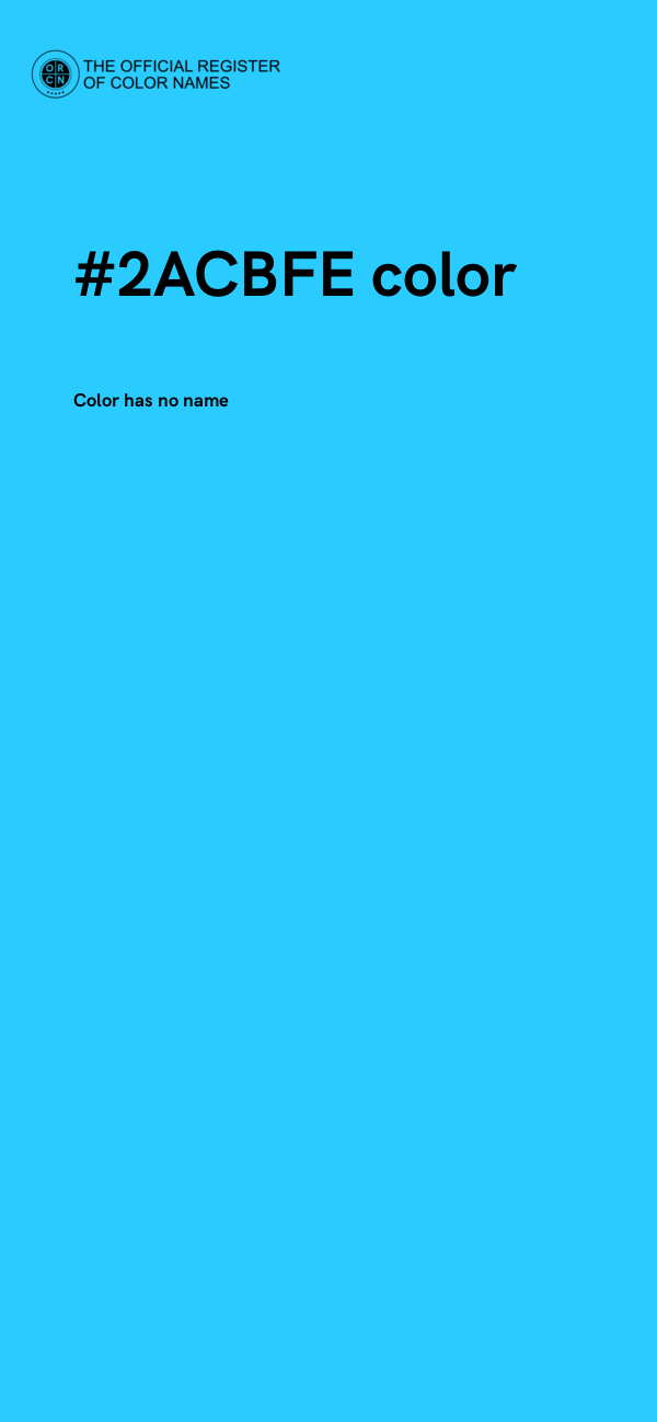 #2ACBFE color image