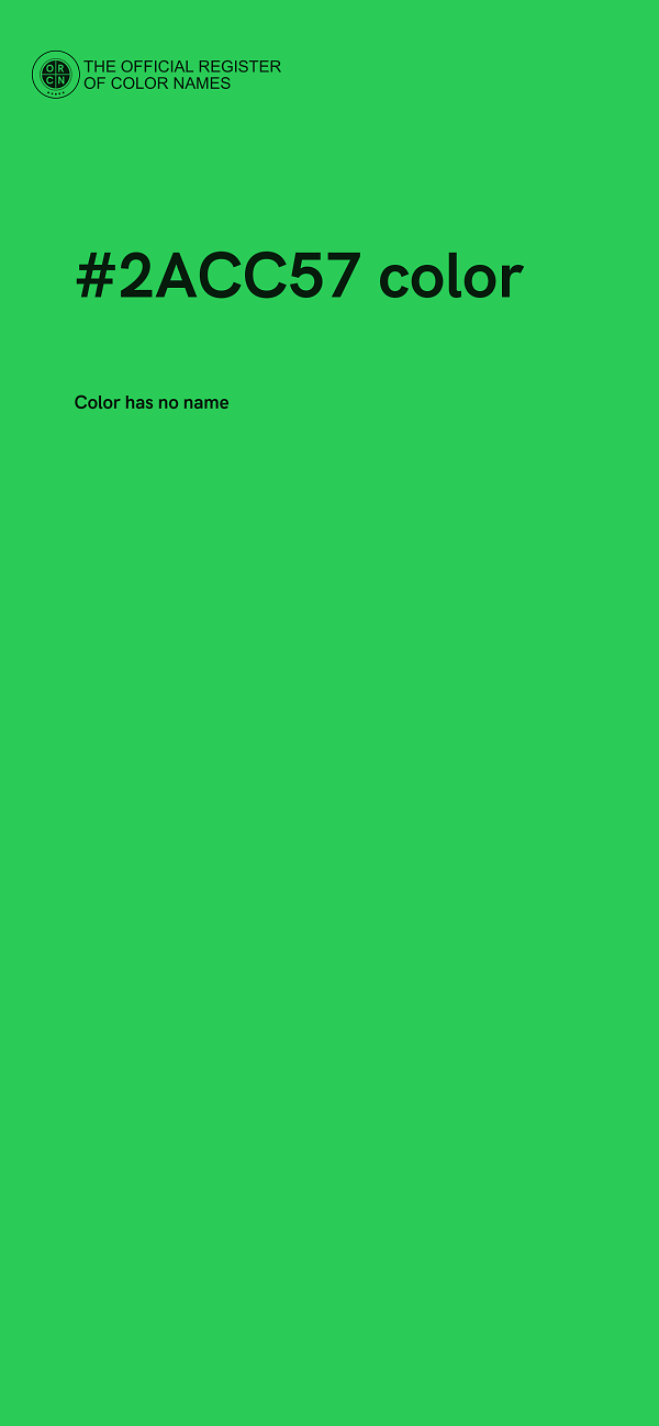 #2ACC57 color image