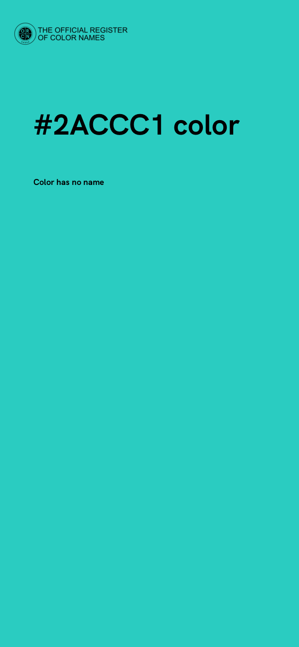 #2ACCC1 color image