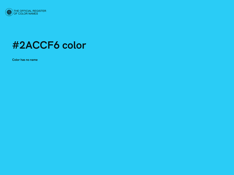 #2ACCF6 color image
