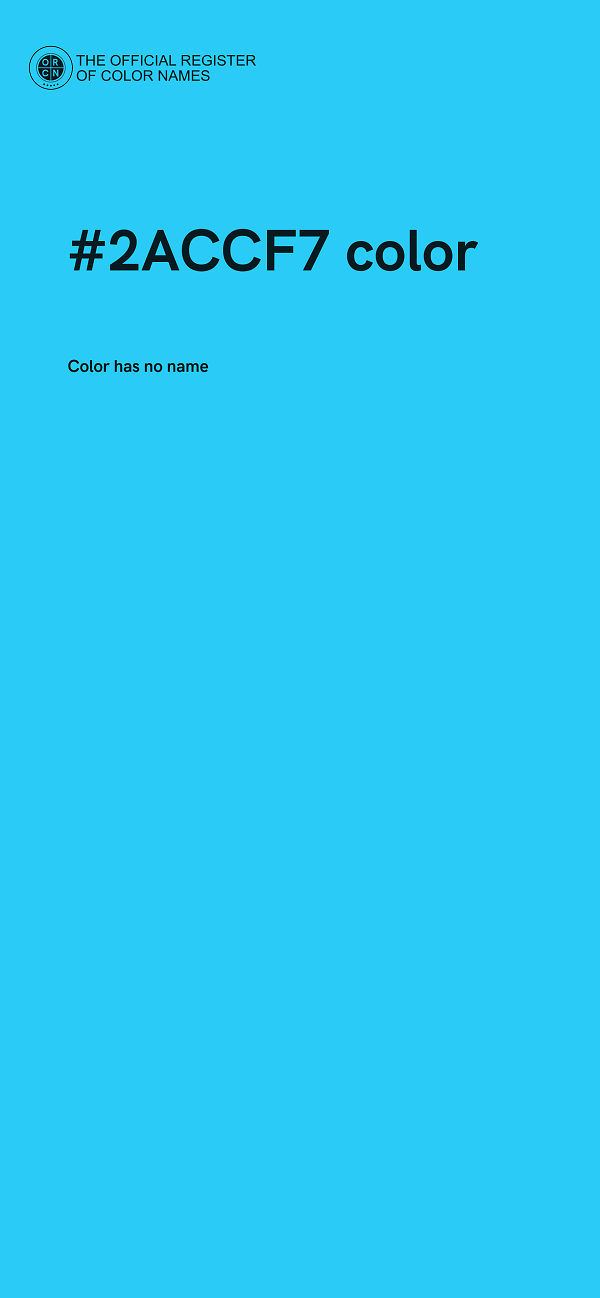 #2ACCF7 color image