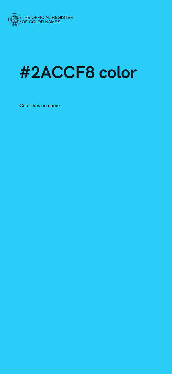 #2ACCF8 color image