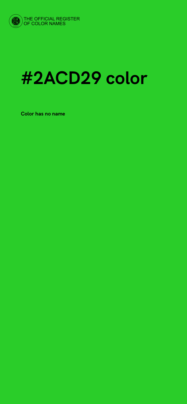 #2ACD29 color image