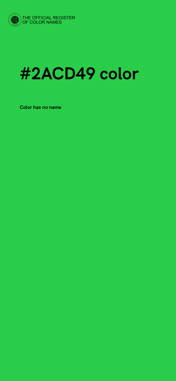 #2ACD49 color image