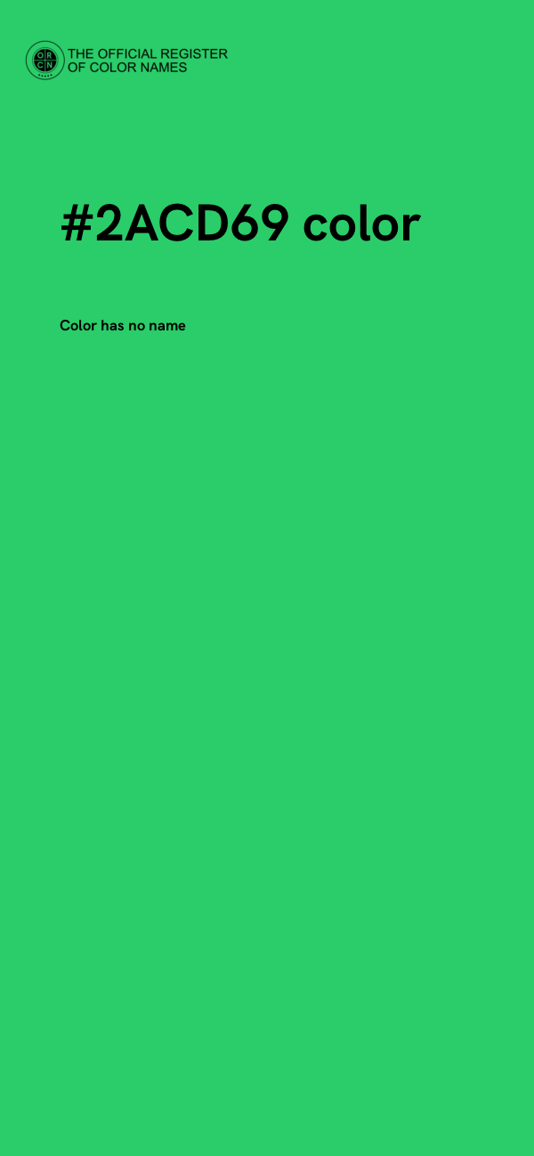 #2ACD69 color image