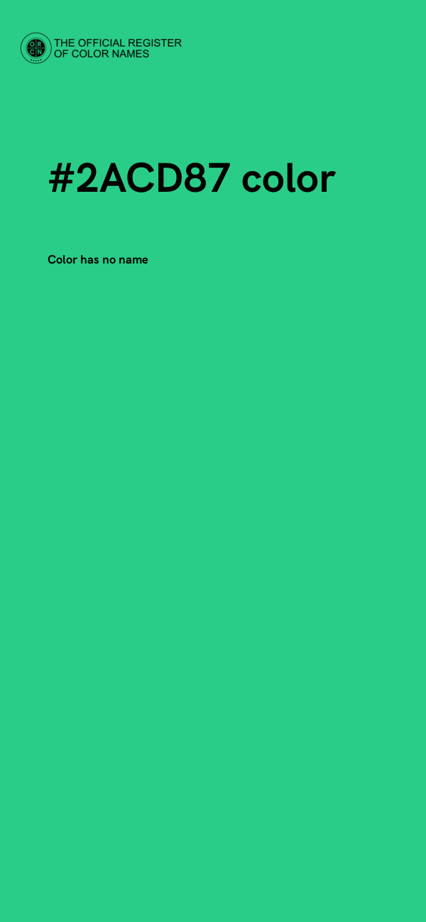 #2ACD87 color image