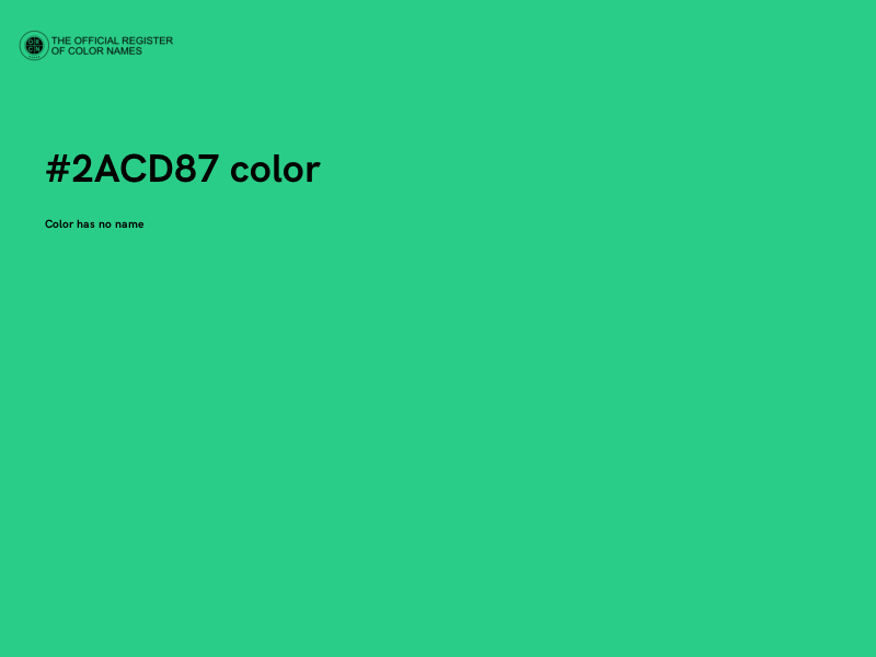 #2ACD87 color image