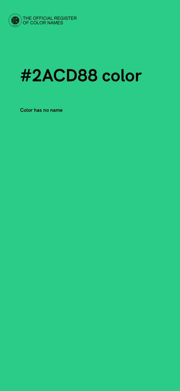 #2ACD88 color image