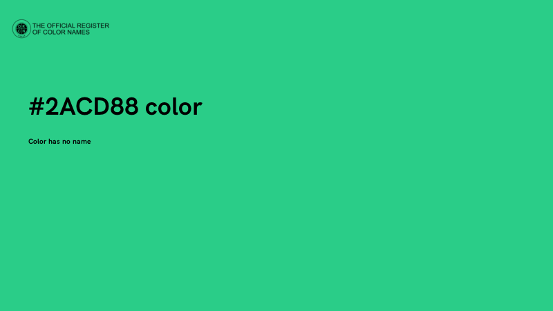 #2ACD88 color image