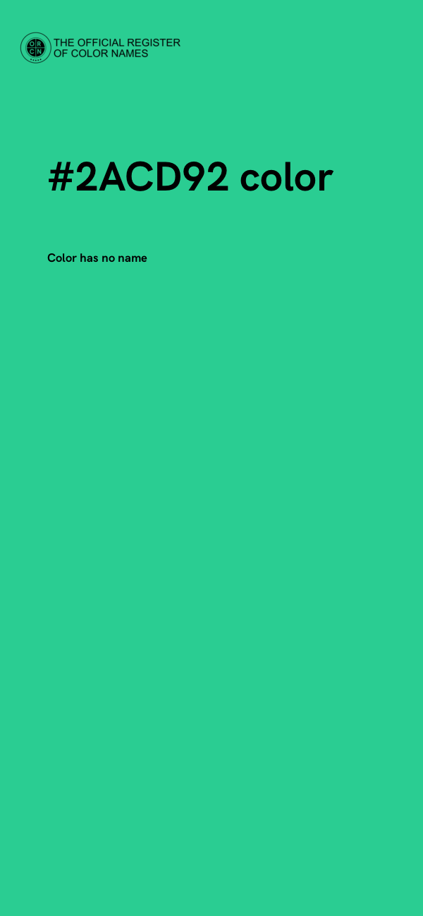 #2ACD92 color image