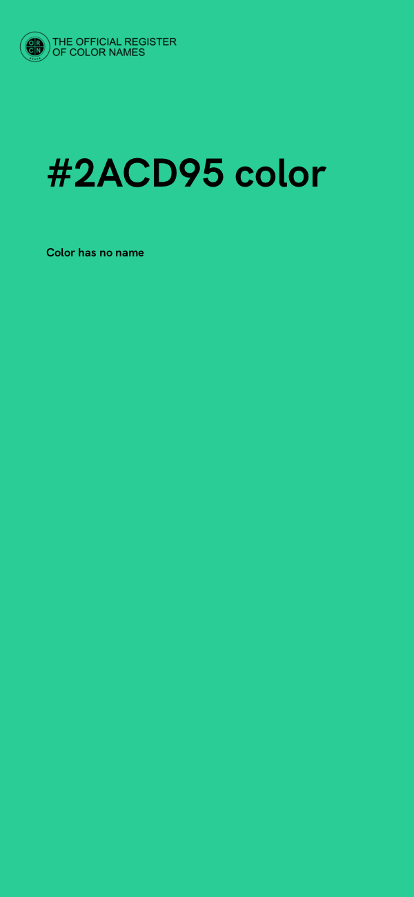 #2ACD95 color image