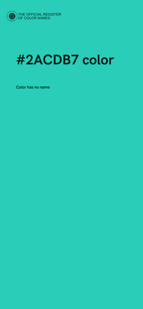 #2ACDB7 color image