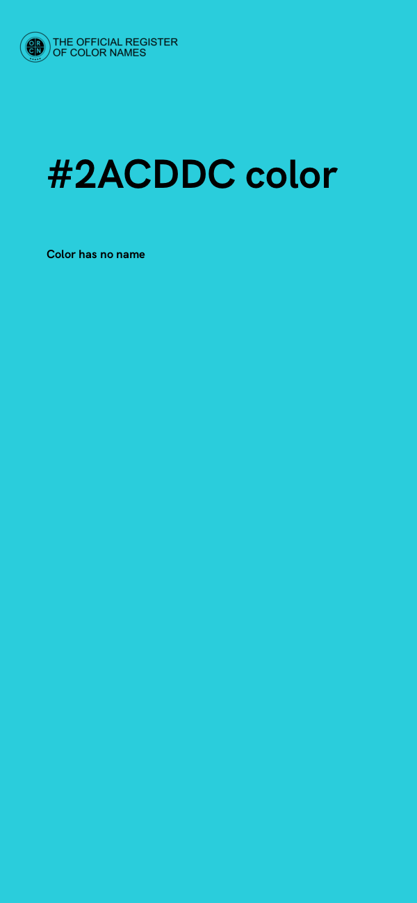 #2ACDDC color image