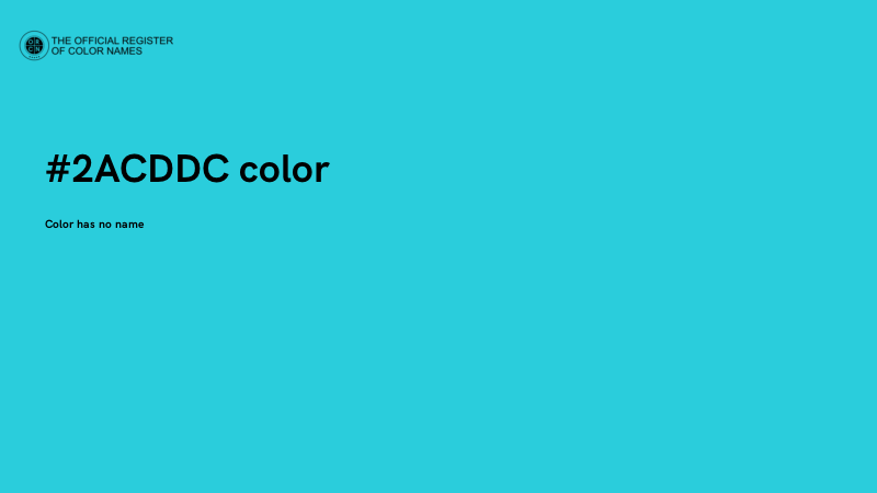 #2ACDDC color image