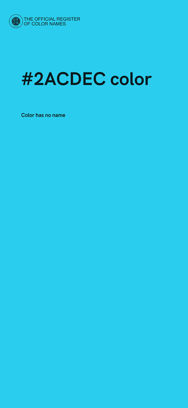 #2ACDEC color image