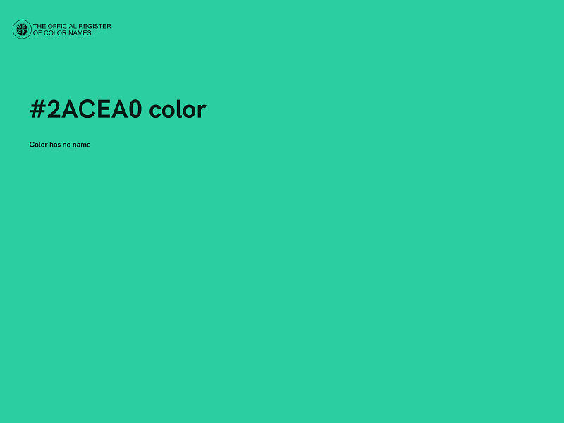 #2ACEA0 color image