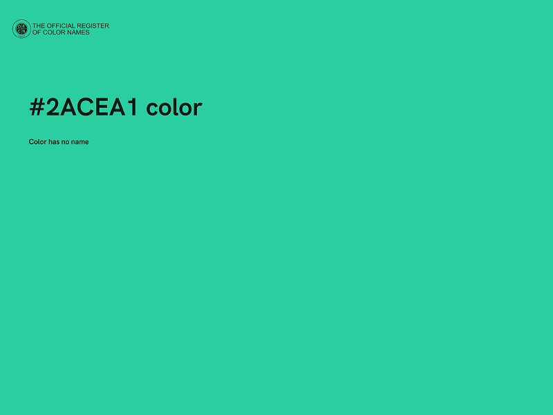 #2ACEA1 color image