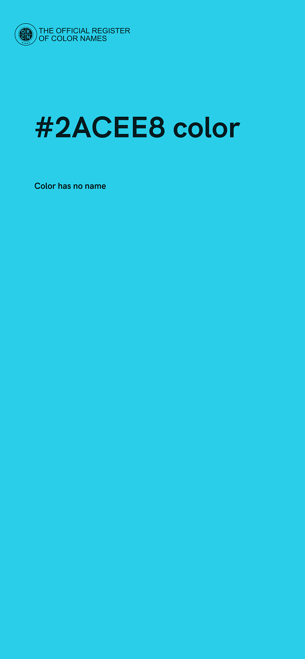 #2ACEE8 color image