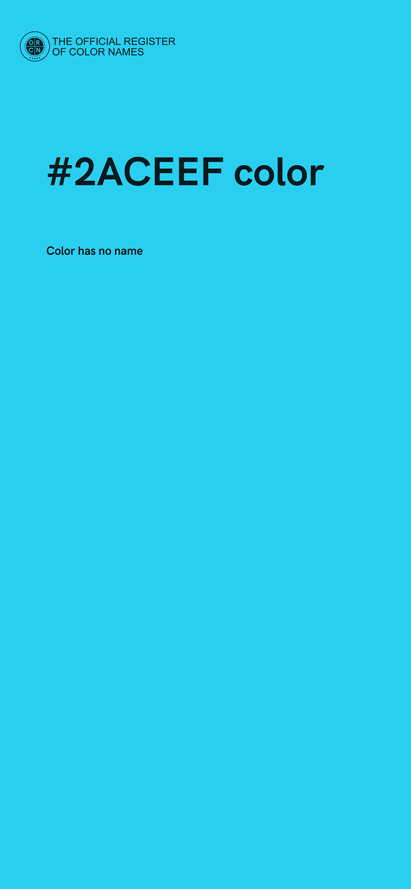 #2ACEEF color image