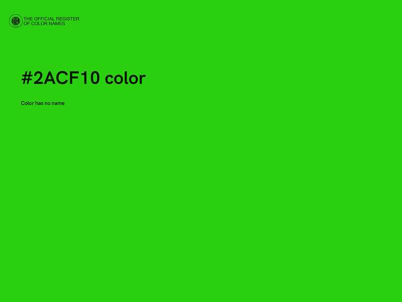 #2ACF10 color image