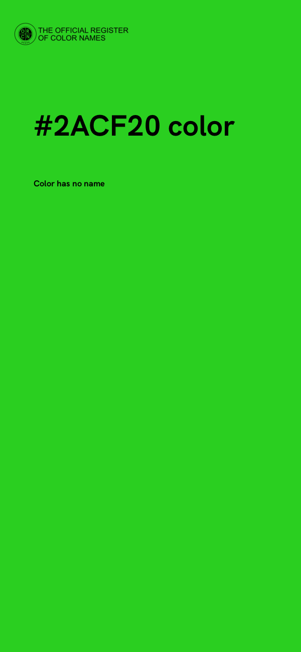#2ACF20 color image