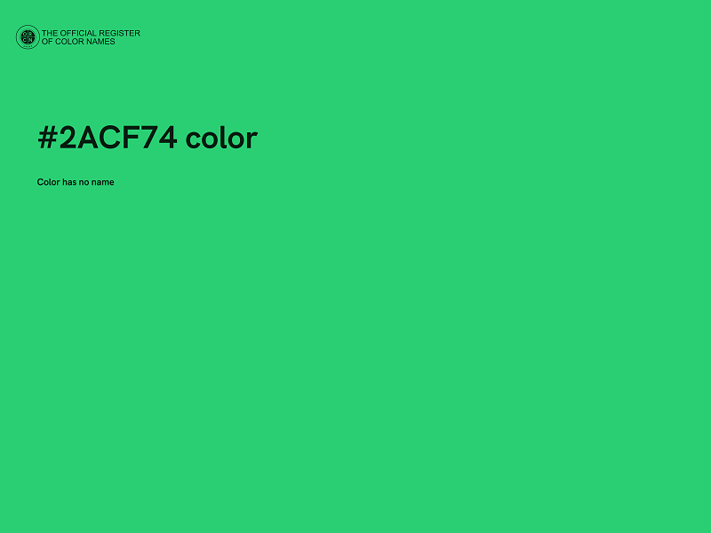 #2ACF74 color image