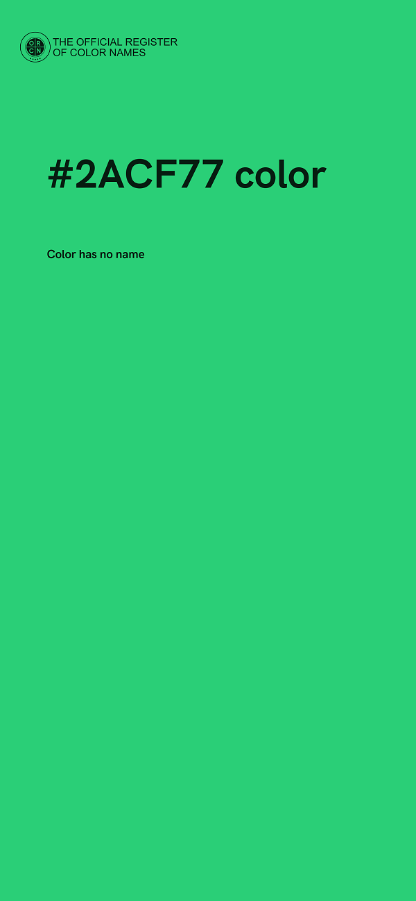 #2ACF77 color image