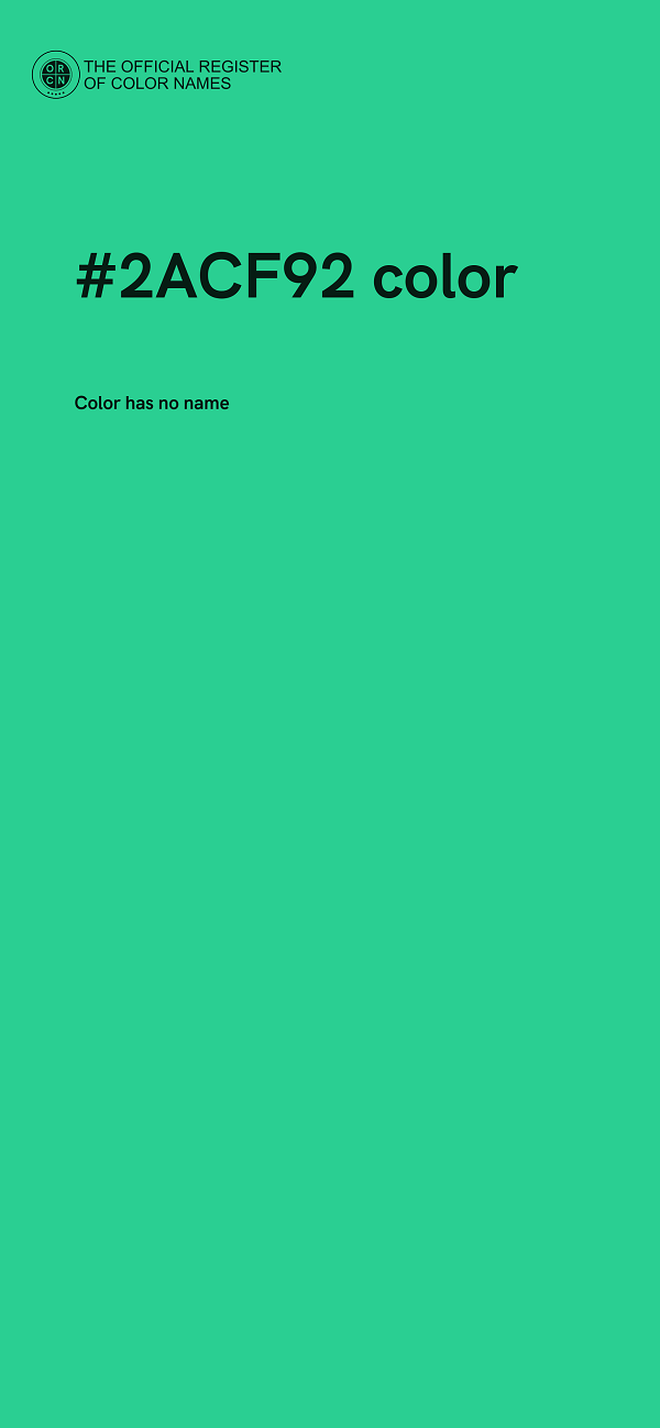 #2ACF92 color image