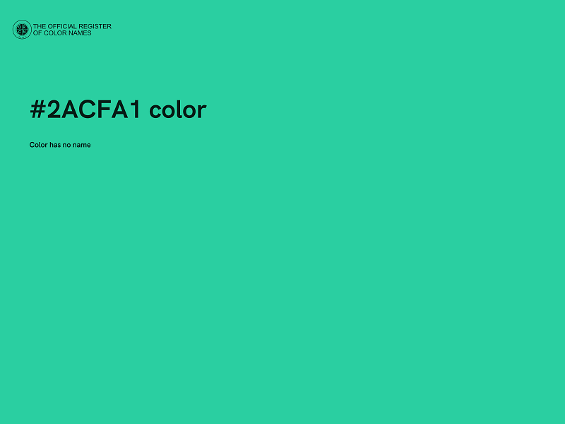 #2ACFA1 color image