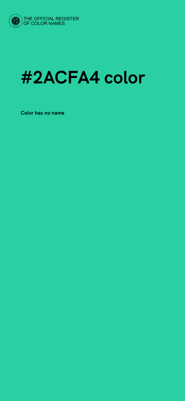 #2ACFA4 color image