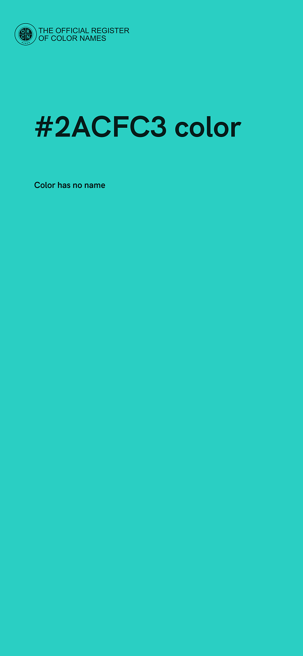 #2ACFC3 color image