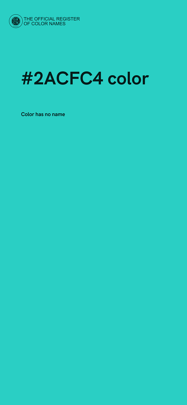 #2ACFC4 color image