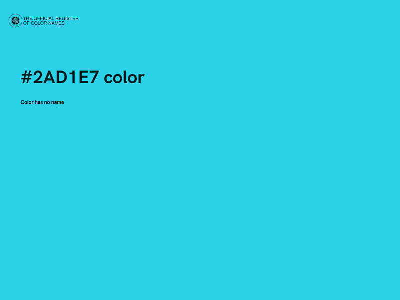 #2AD1E7 color image