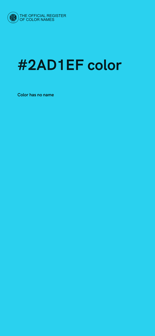 #2AD1EF color image