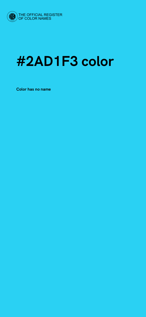 #2AD1F3 color image